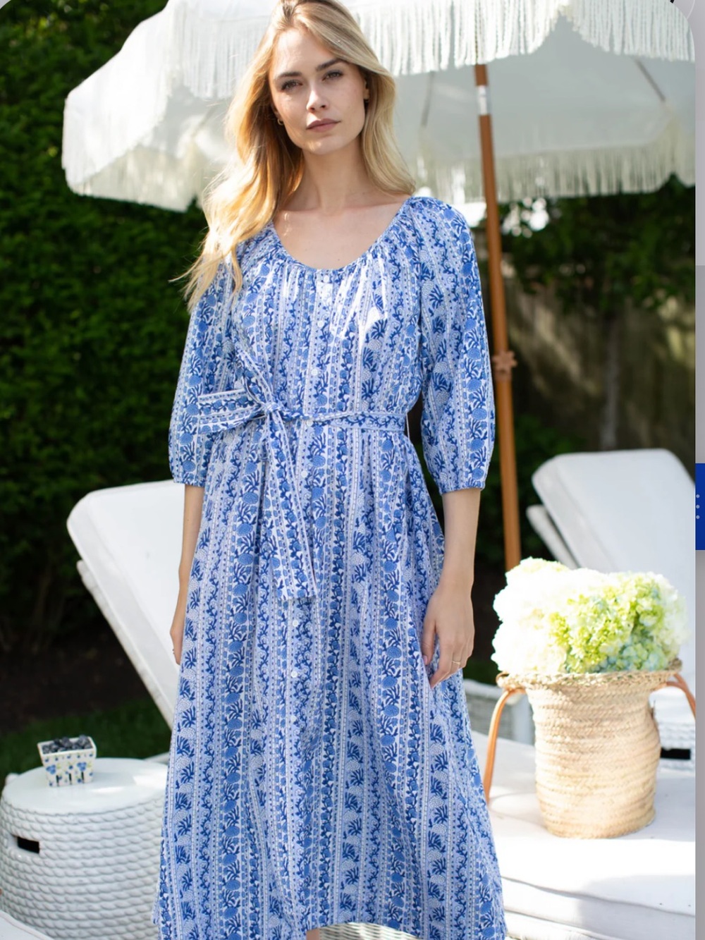 NEW Marea by Liz Joy Sophie dress. M. Atlantic Wisteria. NWOT - Picture 2 of 10